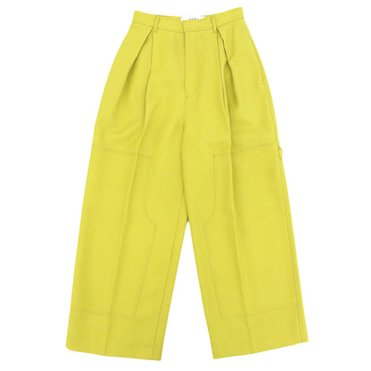 IRENE Double Knees Work Pants, wool, women's, mustard, 36, 25A88002, bottoms