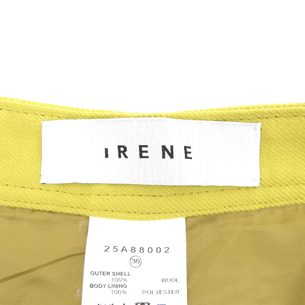 IRENE アイレネ Double Knees Work Pants パンツ ボトムス ウール レディース マスタード 36 25A88002 ボトムス