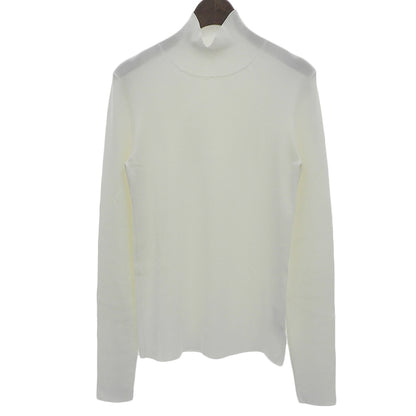 LE CIEL BLEU ルシェルブルー 美品 ハイネック ロングスリーブ ニットソー トップス レディース ホワイト 36 24SS 26S61105 トップス