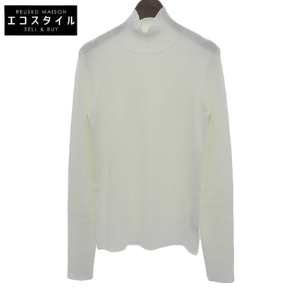 LE CIEL BLEU ルシェルブルー 美品 ハイネック ロングスリーブ ニットソー トップス レディース ホワイト 36 24SS 26S61105 トップス