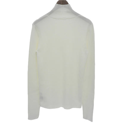 LE CIEL BLEU ルシェルブルー 美品 ハイネック ロングスリーブ ニットソー トップス レディース ホワイト 36 24SS 26S61105 トップス
