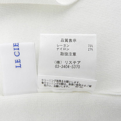 LE CIEL BLEU ルシェルブルー 美品 ハイネック ロングスリーブ ニットソー トップス レディース ホワイト 36 24SS 26S61105 トップス