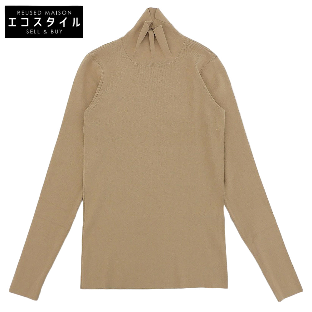 IRENE アイレネ ハイネック ロングスリーブ ニットソー トップス レディース ベージュ 36 21A81012 トップス