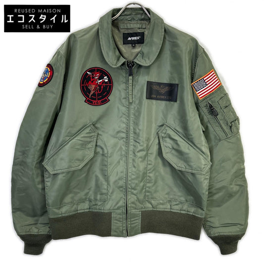 AVIREX アヴィレックス 783-0252039 セージグリーン TOPGUN CWU 36P VX-31 ナイロン ジップアップブルゾン ジャケット