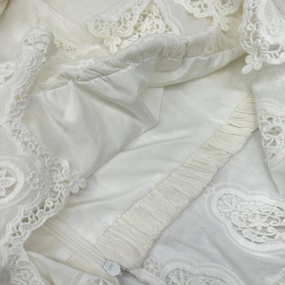 belle vintage ベルヴィンテージ ETIZI0524007 ホワイト コットン レースデザイン コクーン2wayワンピース ワンピース