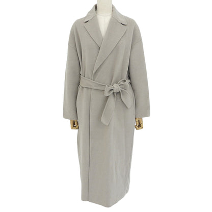 UNITED ARROWS Reversible tailored belted coat, wool and angora blend, women's, gray, 36, 1525-199-3933, coat