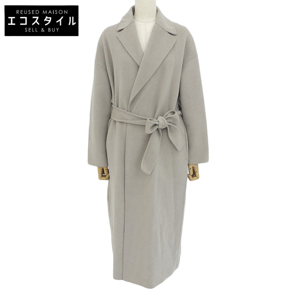 UNITED ARROWS Reversible tailored belted coat, wool and angora blend, women's, gray, 36, 1525-199-3933, coat