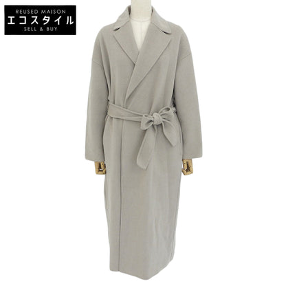 UNITED ARROWS Reversible tailored belted coat, wool and angora blend, women's, gray, 36, 1525-199-3933, coat