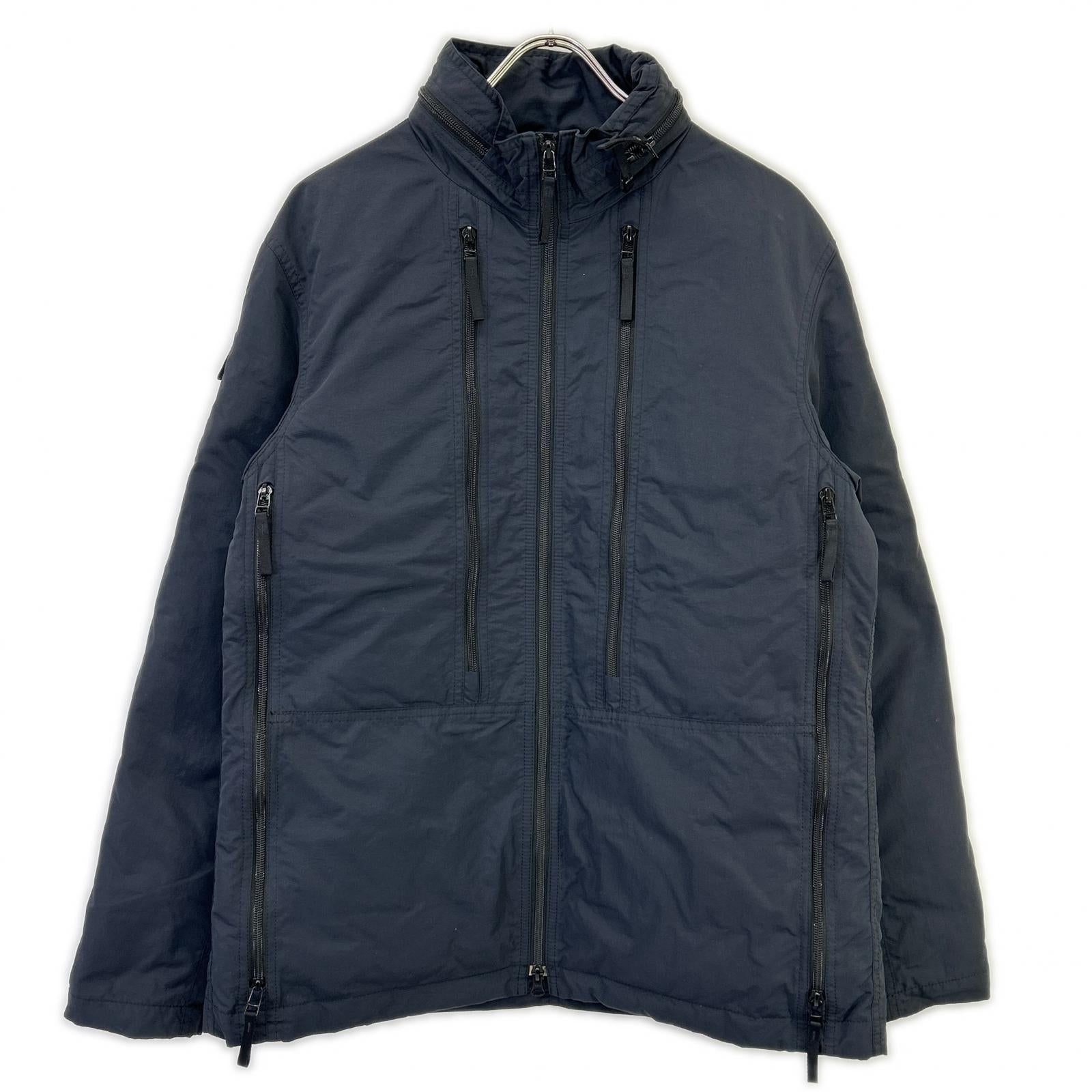 ISSEY MIYAKE イッセイミヤケ 04年 ME41FC176 ダークネイビー マルチジップ ナイロン ダウンジャケット ジャケット