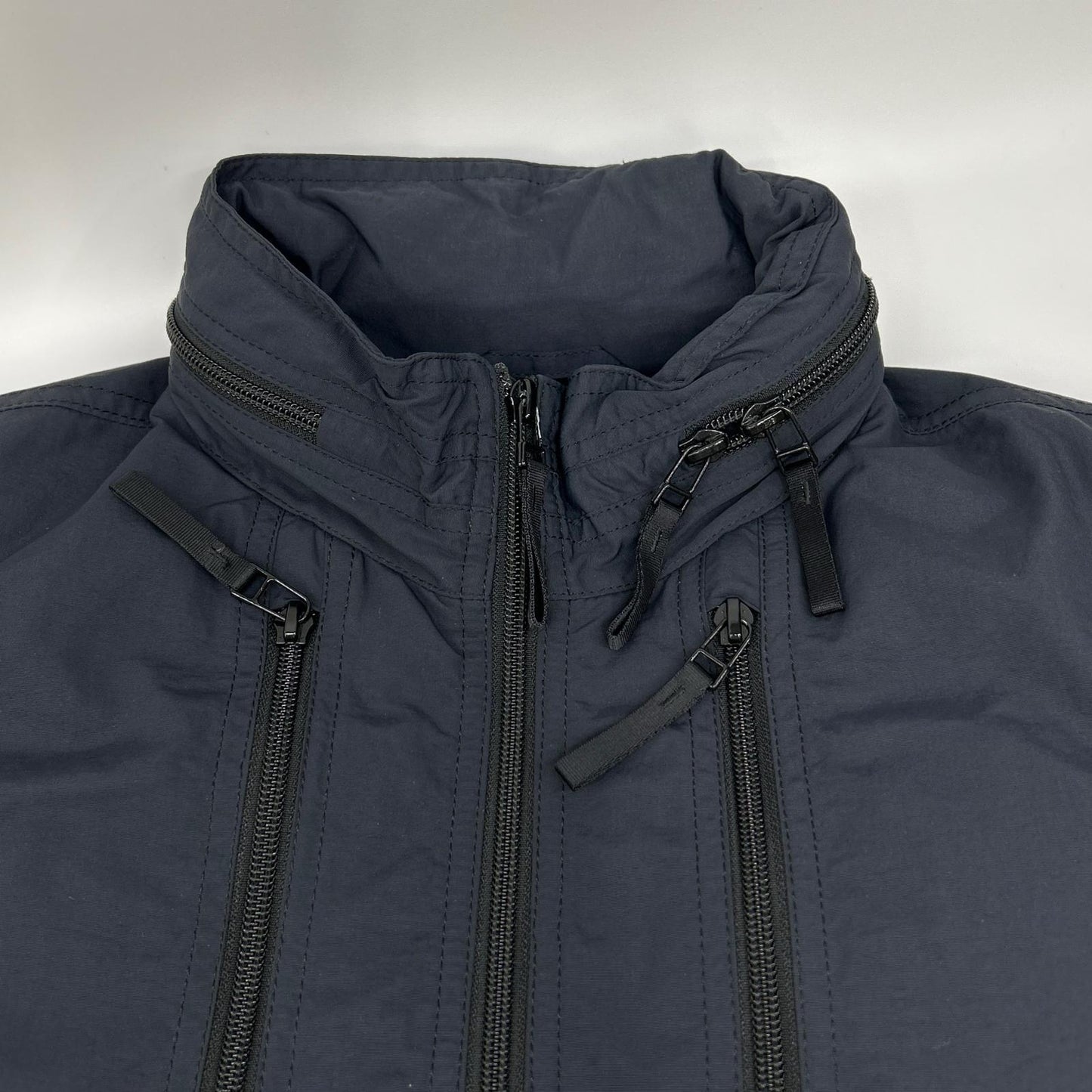 ISSEY MIYAKE イッセイミヤケ 04年 ME41FC176 ダークネイビー マルチジップ ナイロン ダウンジャケット ジャケット