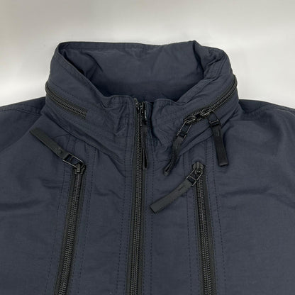 ISSEY MIYAKE イッセイミヤケ 04年 ME41FC176 ダークネイビー マルチジップ ナイロン ダウンジャケット ジャケット