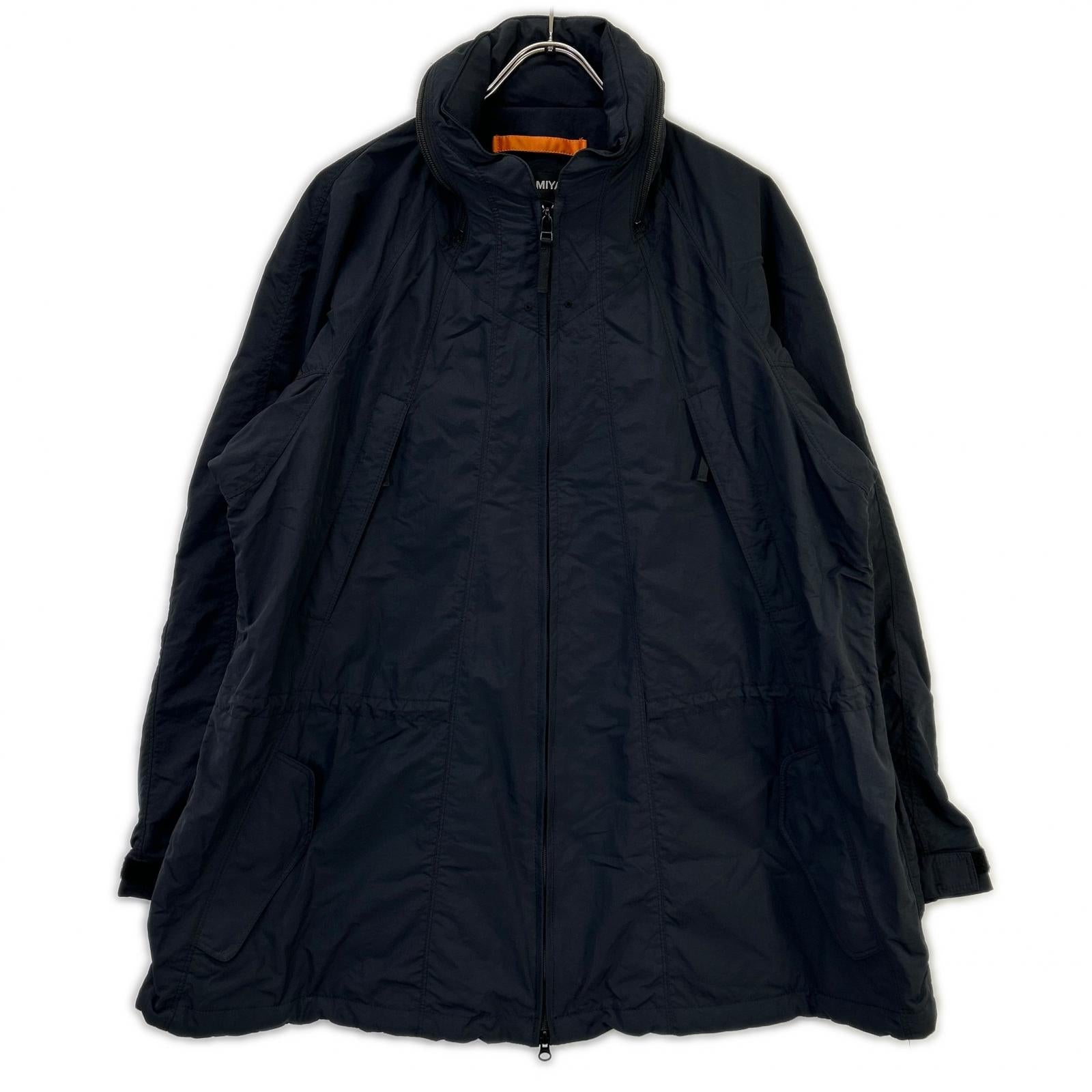 ISSEY MIYAKE イッセイミヤケ 04年 ME41FA184 ダークネイビー ナイロン ジップアップコート パラシュートジャケット ジャケット
