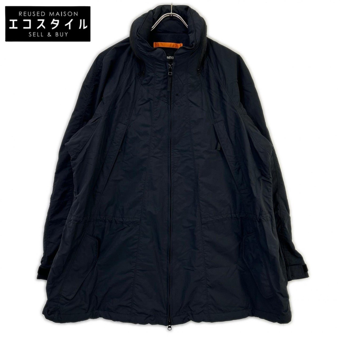 ISSEY MIYAKE イッセイミヤケ 04年 ME41FA184 ダークネイビー ナイロン ジップアップコート パラシュートジャケット ジャケット