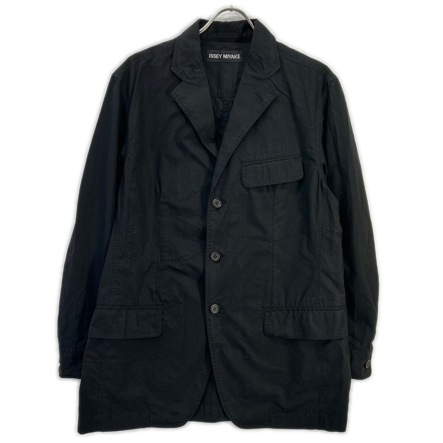 ISSEY MIYAKE イッセイミヤケ 07年 ME71FU111 ブラック コットン 3Bテーラードジャケット ジャケット