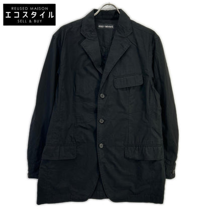 ISSEY MIYAKE イッセイミヤケ 07年 ME71FU111 ブラック コットン 3Bテーラードジャケット ジャケット