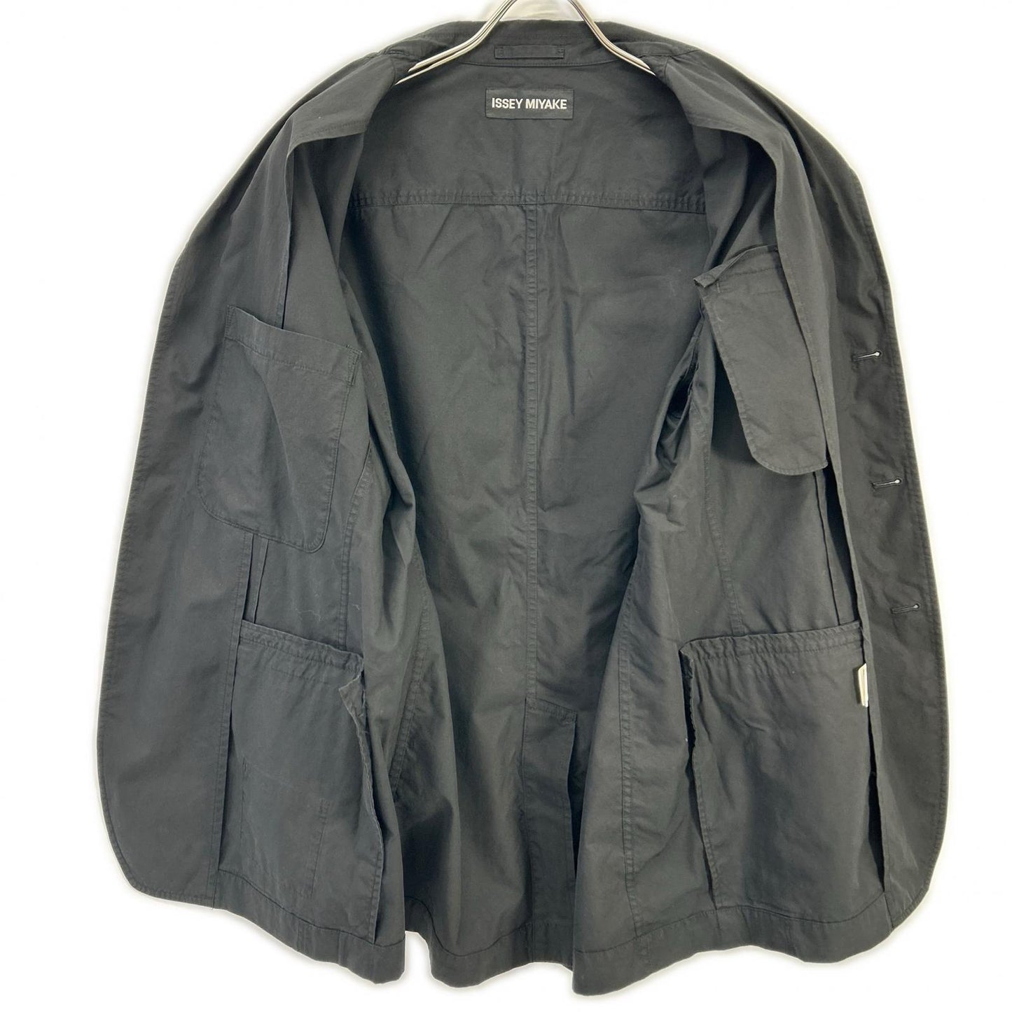 ISSEY MIYAKE イッセイミヤケ 07年 ME71FU111 ブラック コットン 3Bテーラードジャケット ジャケット
