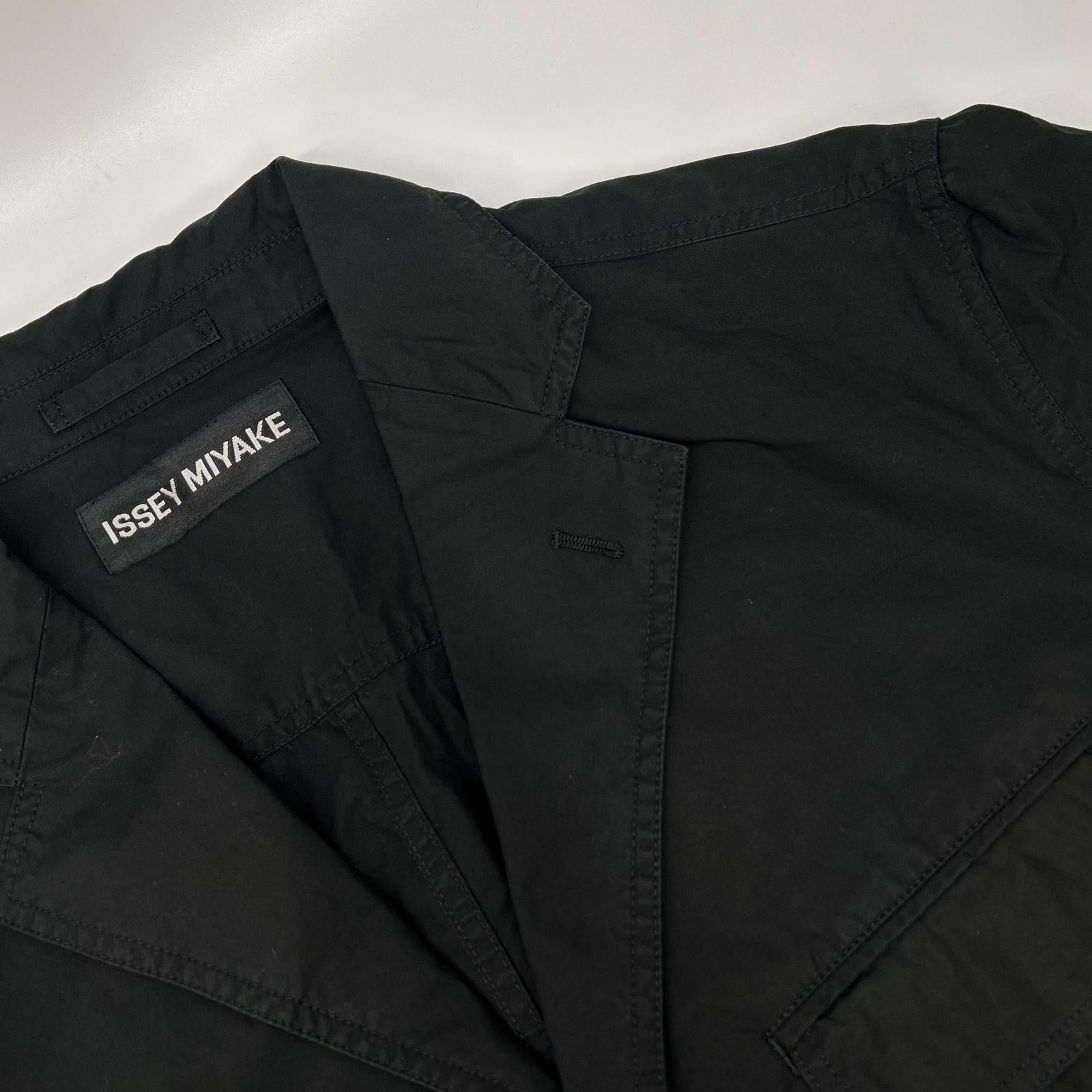 ISSEY MIYAKE イッセイミヤケ 07年 ME71FU111 ブラック コットン 3Bテーラードジャケット ジャケット