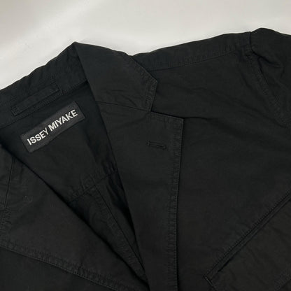 ISSEY MIYAKE イッセイミヤケ 07年 ME71FU111 ブラック コットン 3Bテーラードジャケット ジャケット