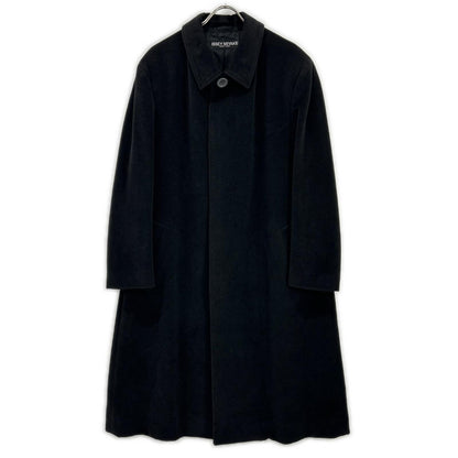 ISSEY MIYAKE イッセイミヤケ 【WHITE LABEL】03年 ME34FA528 ブラック アンゴラ×ウール ステンカラーコート コート