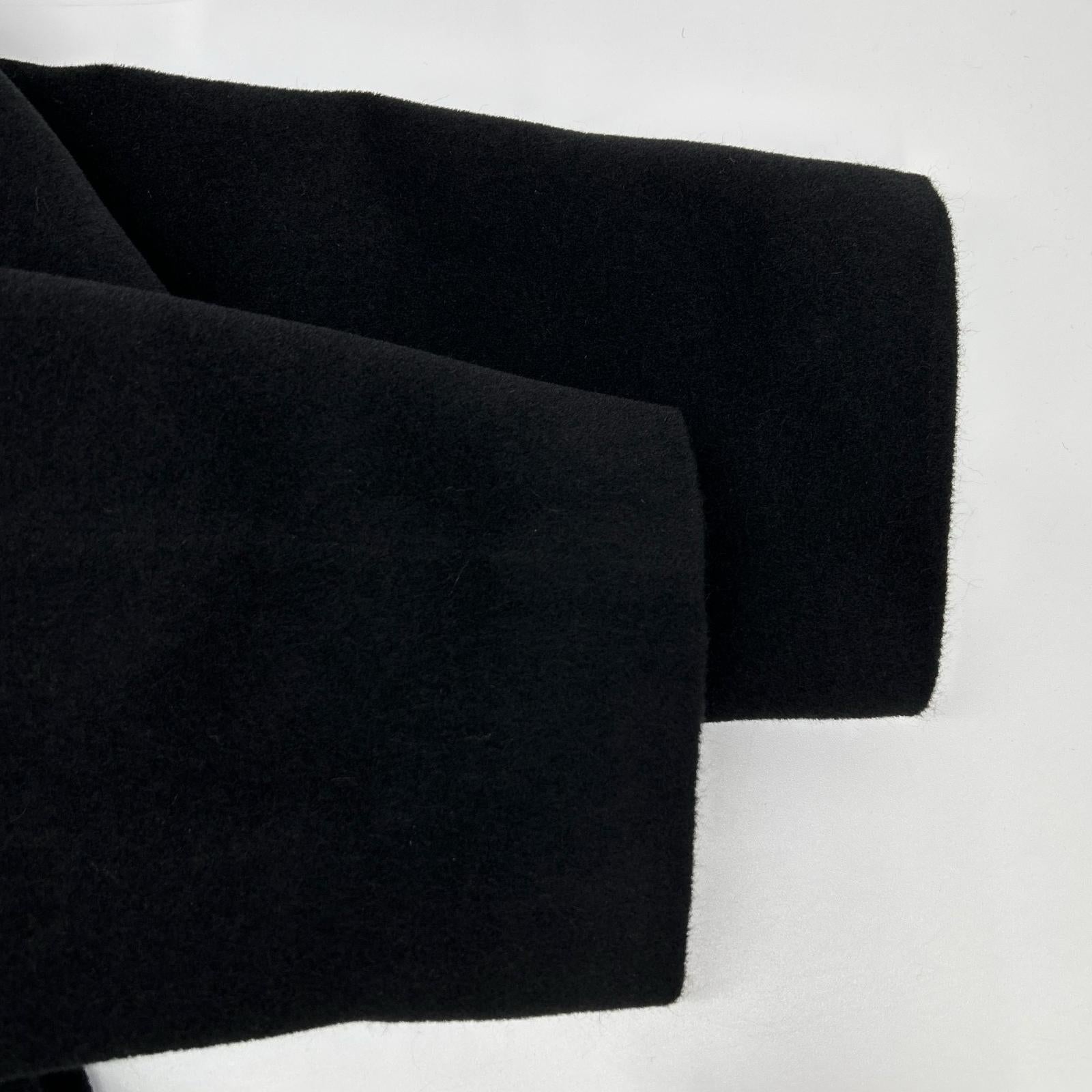 ISSEY MIYAKE イッセイミヤケ 【WHITE LABEL】03年 ME34FA528 ブラック アンゴラ×ウール ステンカラーコート コート