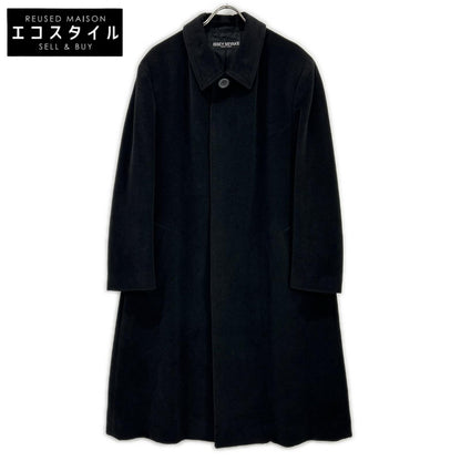 ISSEY MIYAKE イッセイミヤケ 【WHITE LABEL】03年 ME34FA528 ブラック アンゴラ×ウール ステンカラーコート コート