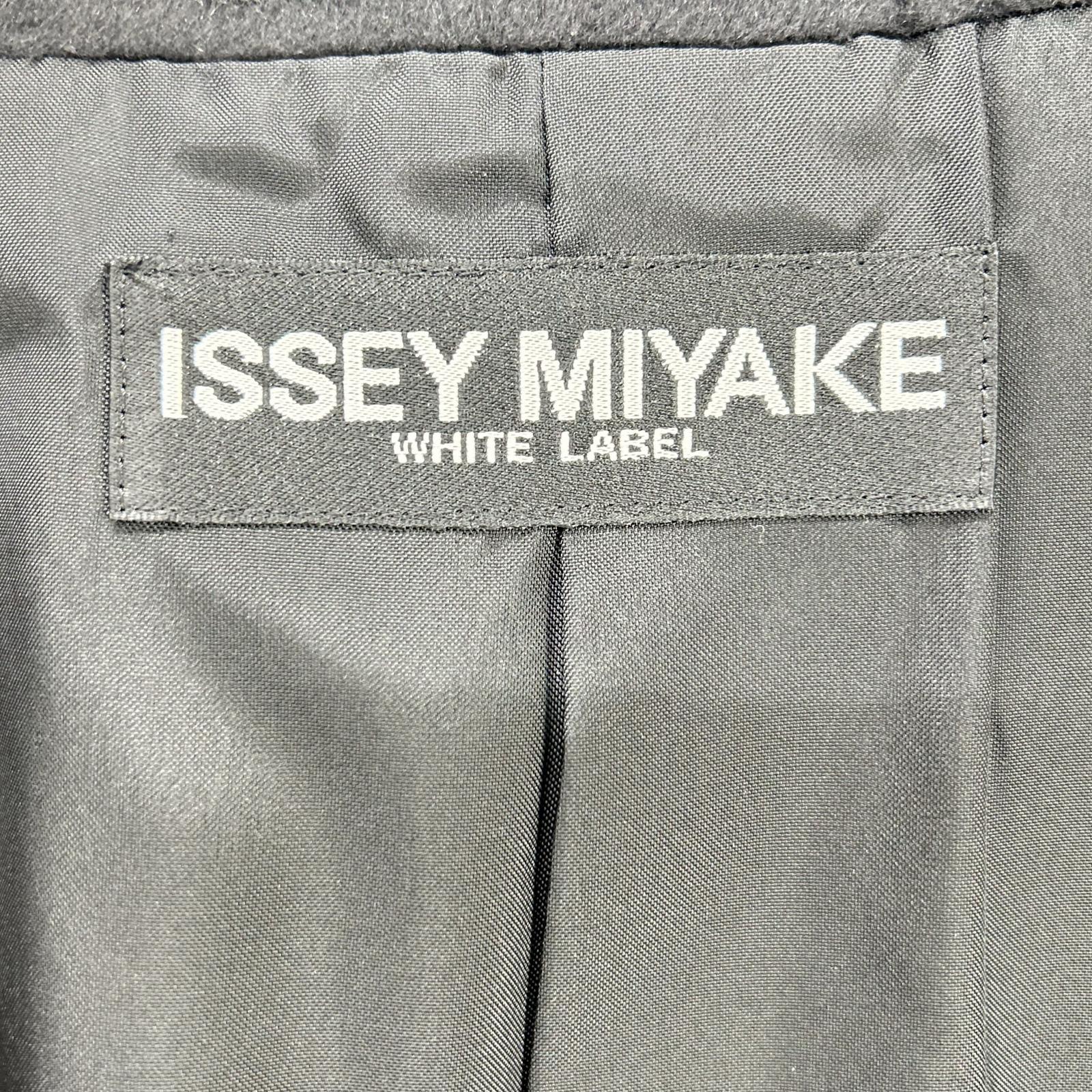 ISSEY MIYAKE イッセイミヤケ 【WHITE LABEL】03年 ME34FA528 ブラック アンゴラ×ウール ステンカラーコート コート