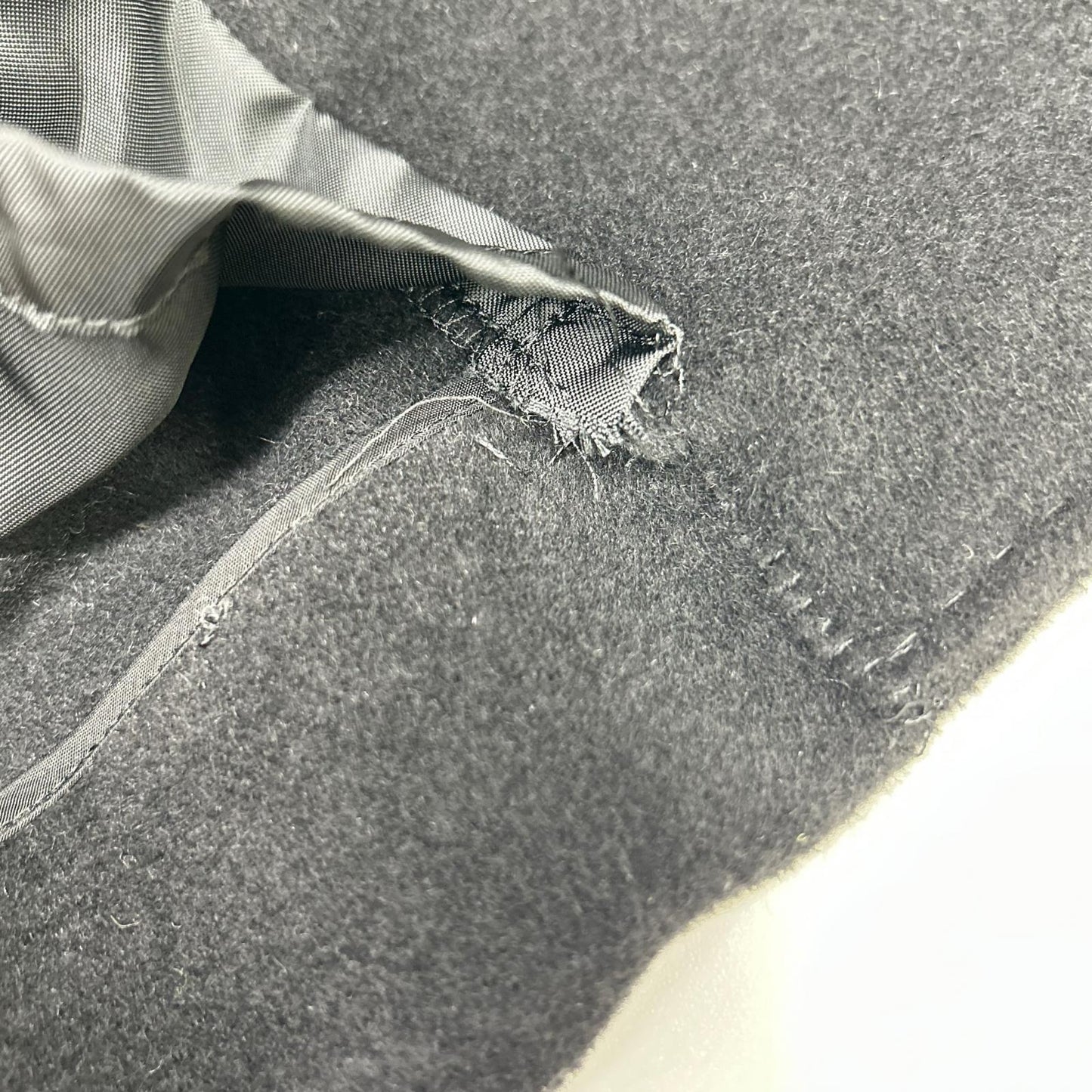 ISSEY MIYAKE イッセイミヤケ 【WHITE LABEL】03年 ME34FA528 ブラック アンゴラ×ウール ステンカラーコート コート