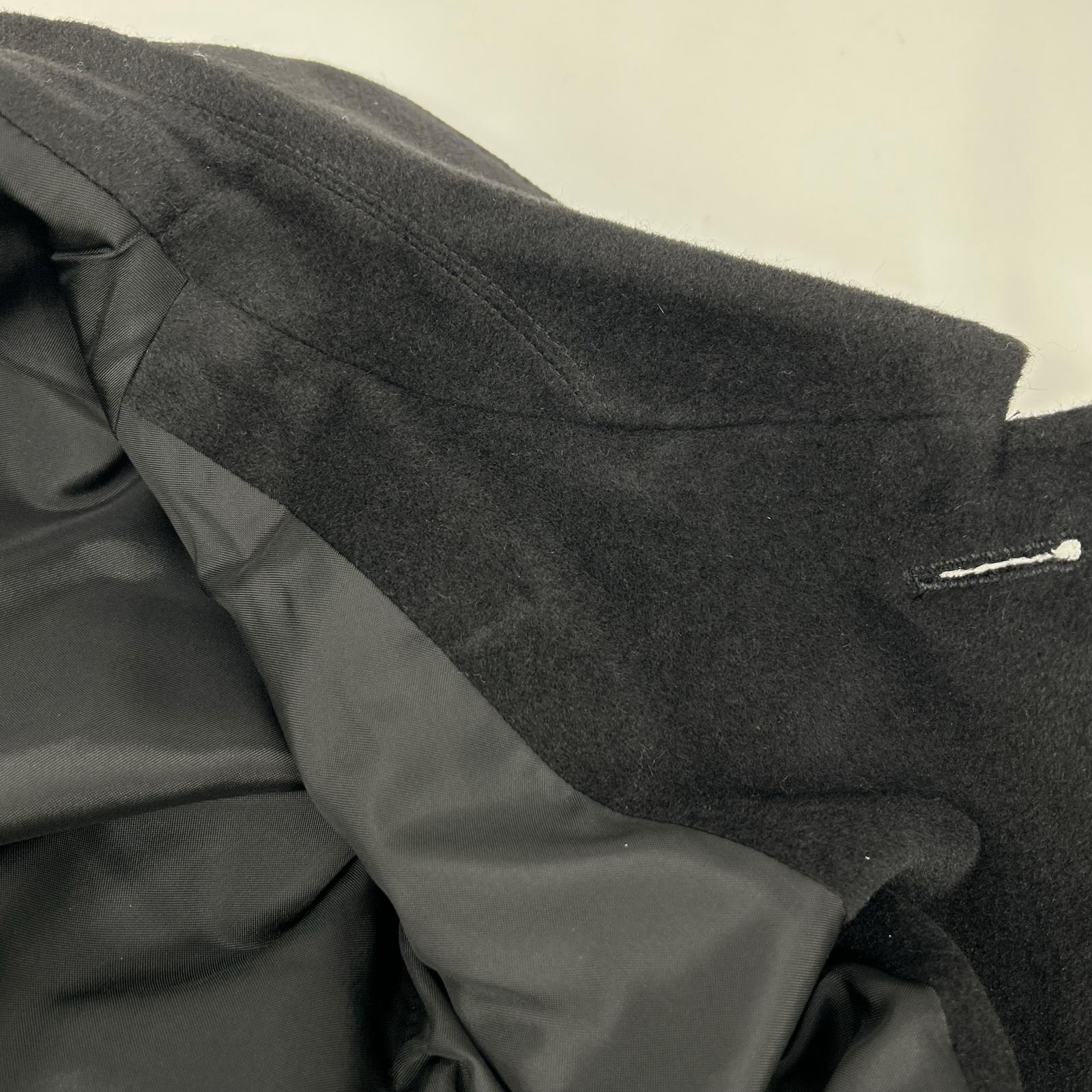 ISSEY MIYAKE イッセイミヤケ 【WHITE LABEL】03年 ME34FA528 ブラック アンゴラ×ウール ステンカラーコート コート
