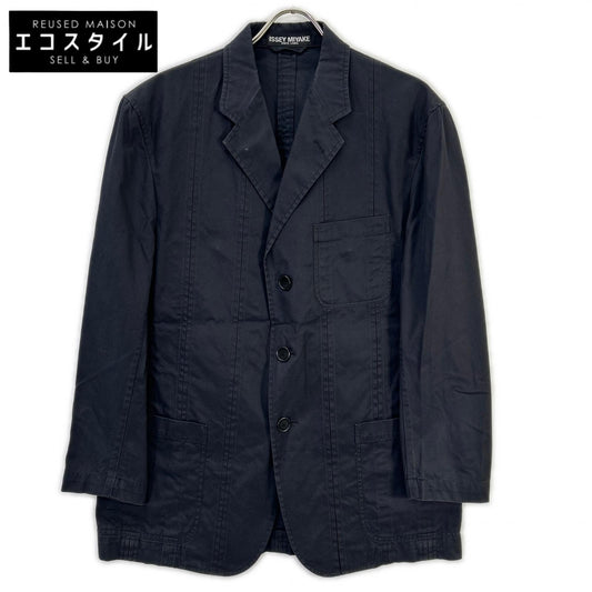 ISSEY MIYAKE イッセイミヤケ 【WHITE LABEL】04年 ブラック コットン 3Bテーラードジャケット ジャケット