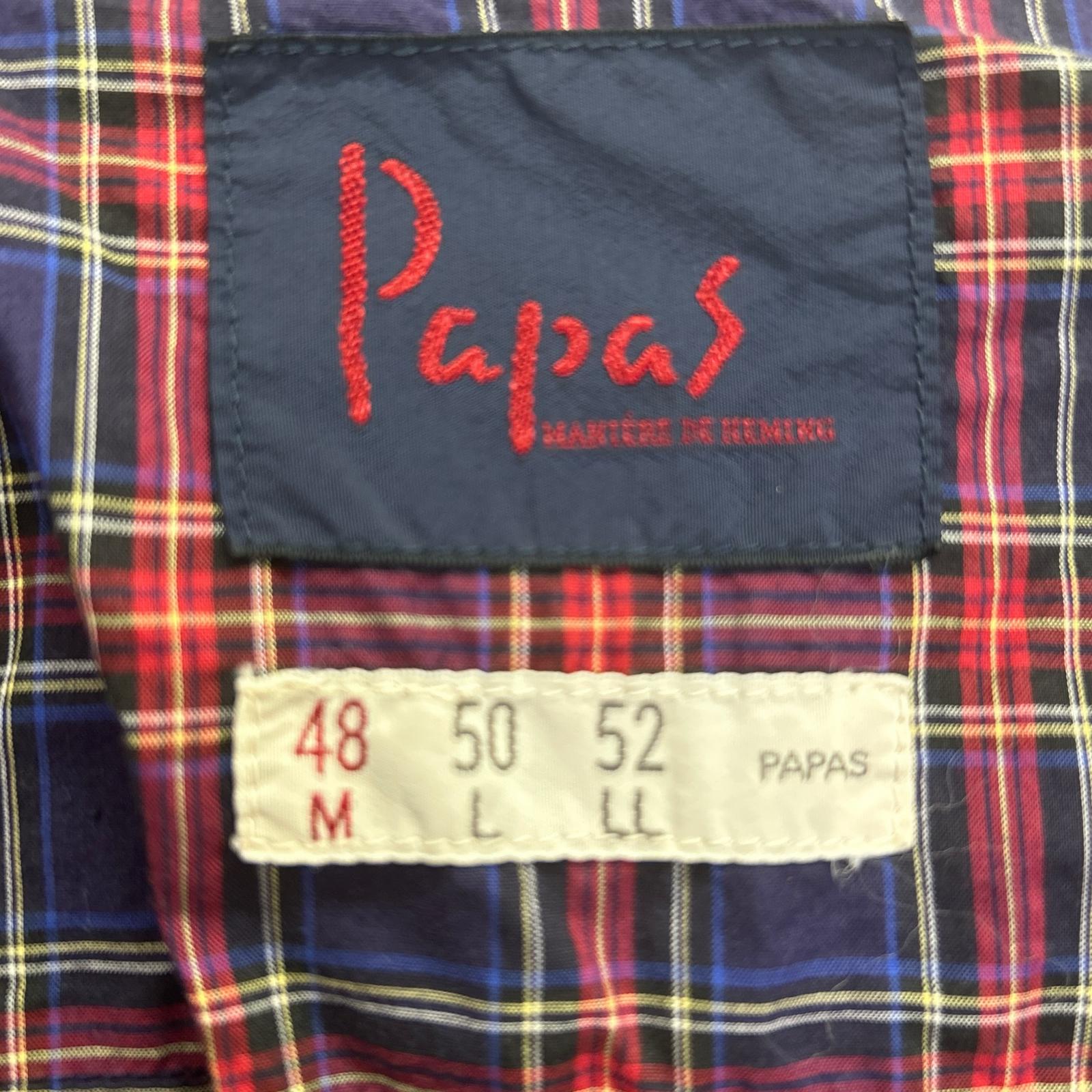 Papas パパス D0414F JM003 インディゴ レザー切替 デニムカバーオール ジャケット