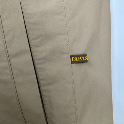 PAPAS パパス D0421FC 001 ベージュ ナイロン ベルト付き チェスターコート コート