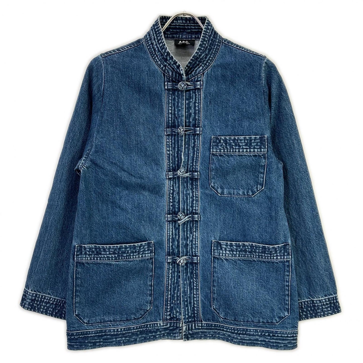A.P.C. アーペーセー 25802-1-37191 ブルー デニム生地 チャイナジャケット ジャケット