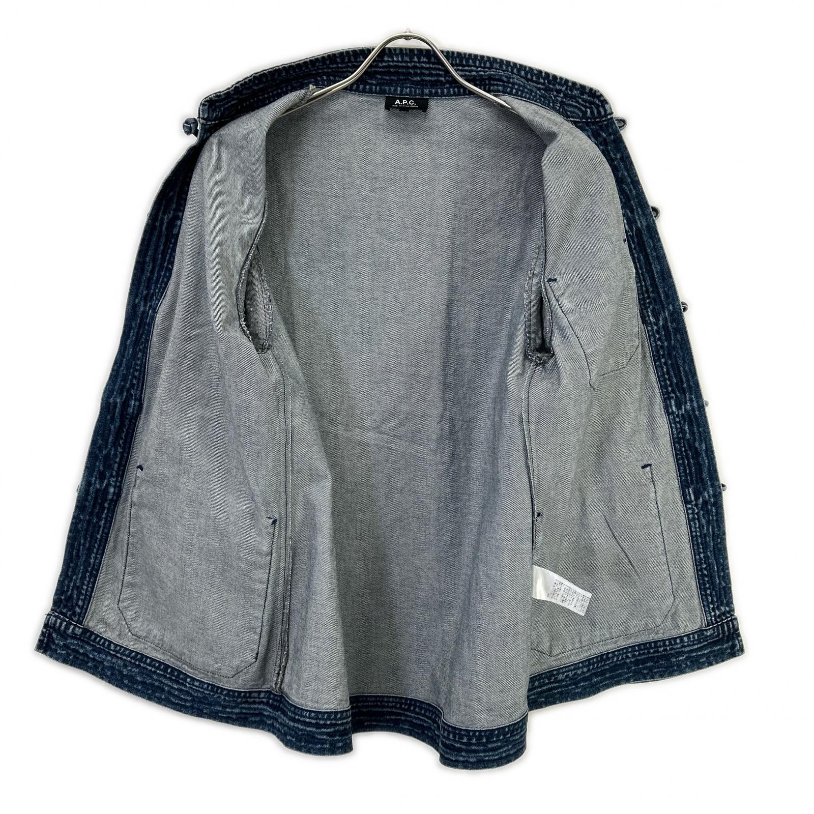 A.P.C. アーペーセー 25802-1-37191 ブルー デニム生地 チャイナジャケット ジャケット