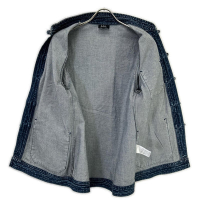 A.P.C. アーペーセー 25802-1-37191 ブルー デニム生地 チャイナジャケット ジャケット