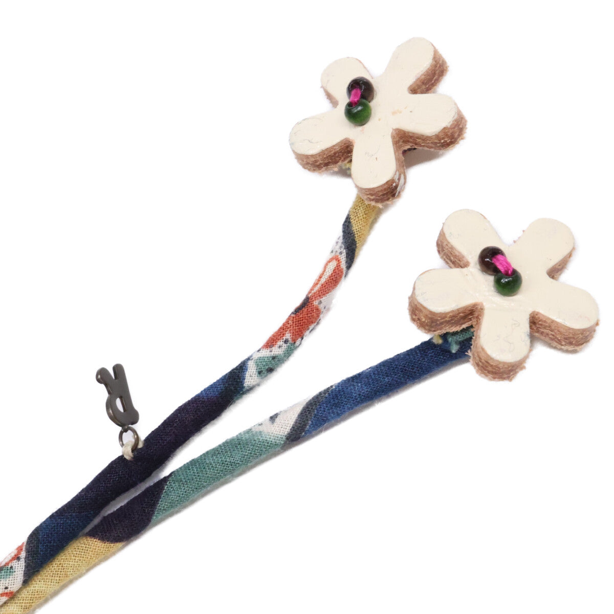 45R フォーティファイブ アール レザーフラワー/ウッドボタン モクモク チョーカー