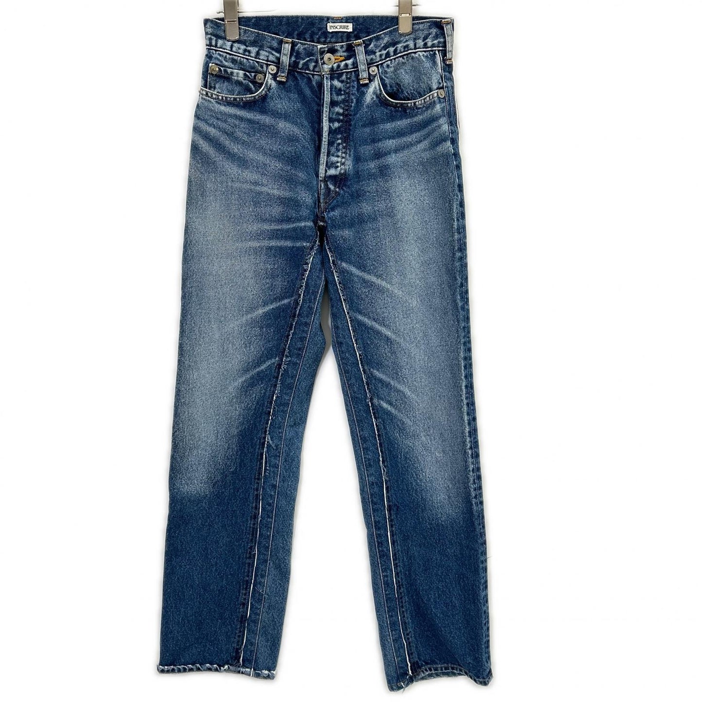 INSCRIRE アンスクリア ID-PT12 Streight Patch Different Denim/ストレート パッチ ディファレント デニム ボトムス
