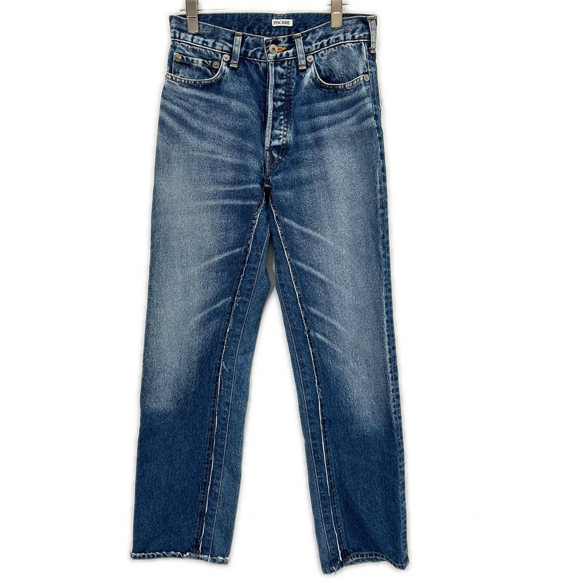 INSCRIRE アンスクリア ID-PT12 Streight Patch Different Denim/ストレート パッチ ディファレント デニム ボトムス