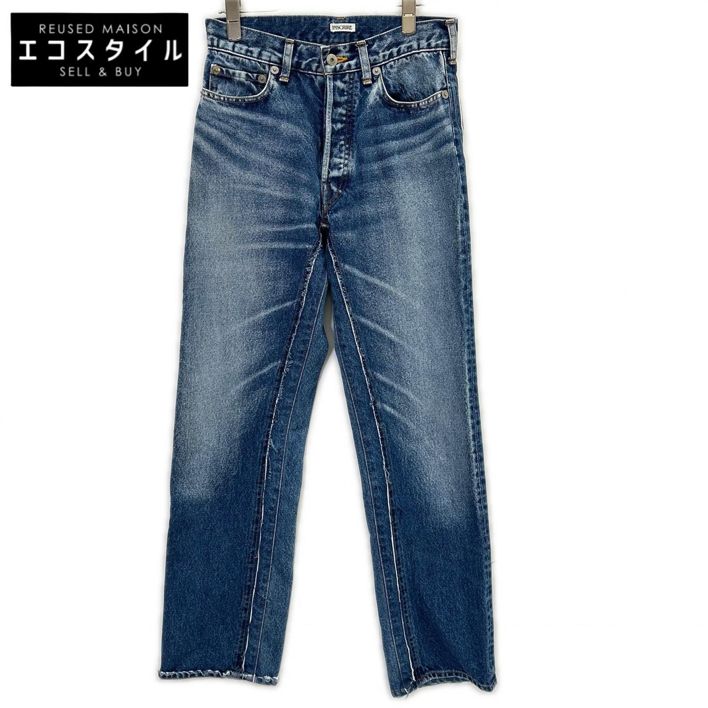 INSCRIRE アンスクリア ID-PT12 Streight Patch Different Denim/ストレート パッチ ディファレント デニム ボトムス