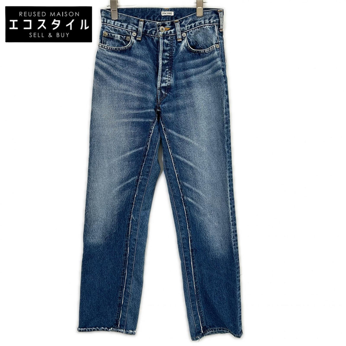 INSCRIRE アンスクリア ID-PT12 Streight Patch Different Denim/ストレート パッチ ディファレント デニム ボトムス
