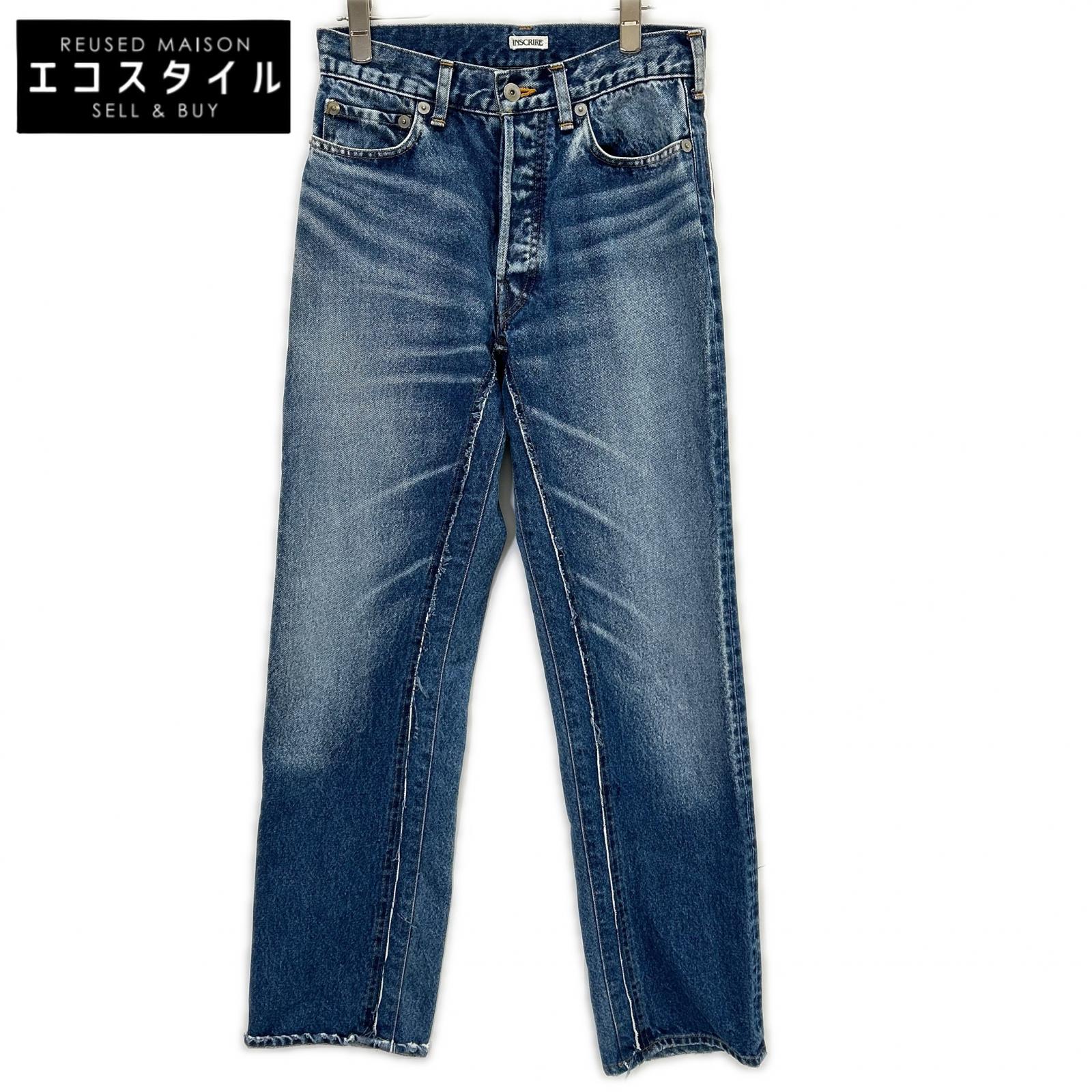 INSCRIRE アンスクリア ID-PT12 Streight Patch Different Denim/ストレート パッチ ディファレント デニム ボトムス
