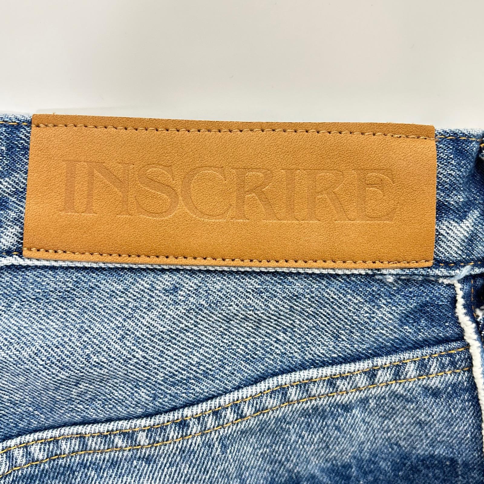 INSCRIRE アンスクリア ID-PT12 Streight Patch Different Denim/ストレート パッチ ディファレント デニム ボトムス