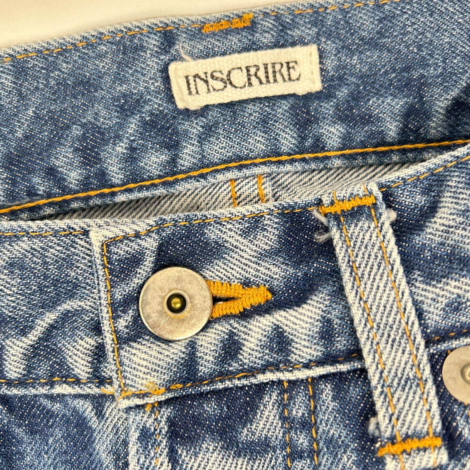 INSCRIRE アンスクリア ID-PT12 Streight Patch Different Denim/ストレート パッチ ディファレント デニム ボトムス