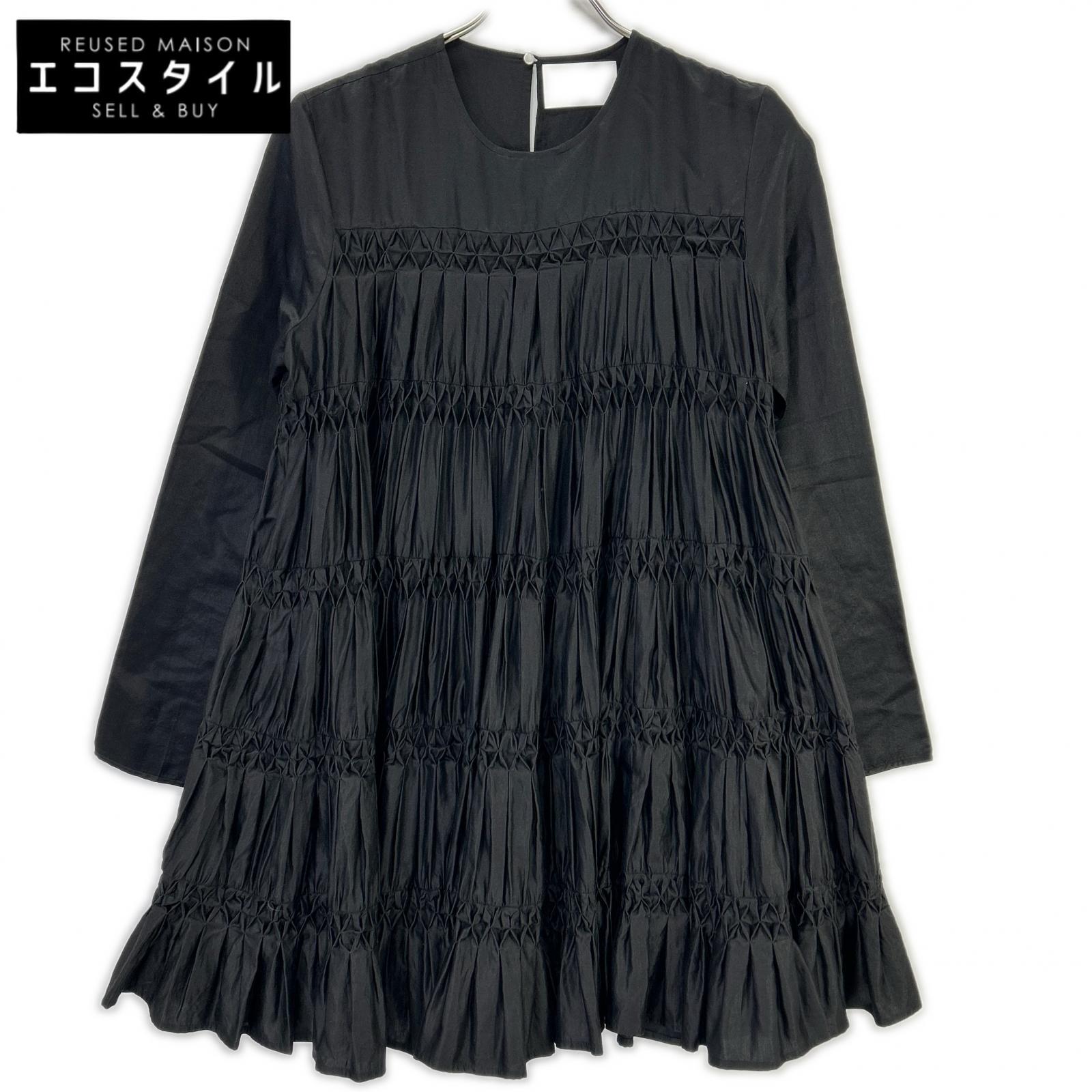 MERLETTE マーレット ブラック BODEN ティアードギャザーワンピース ワンピース