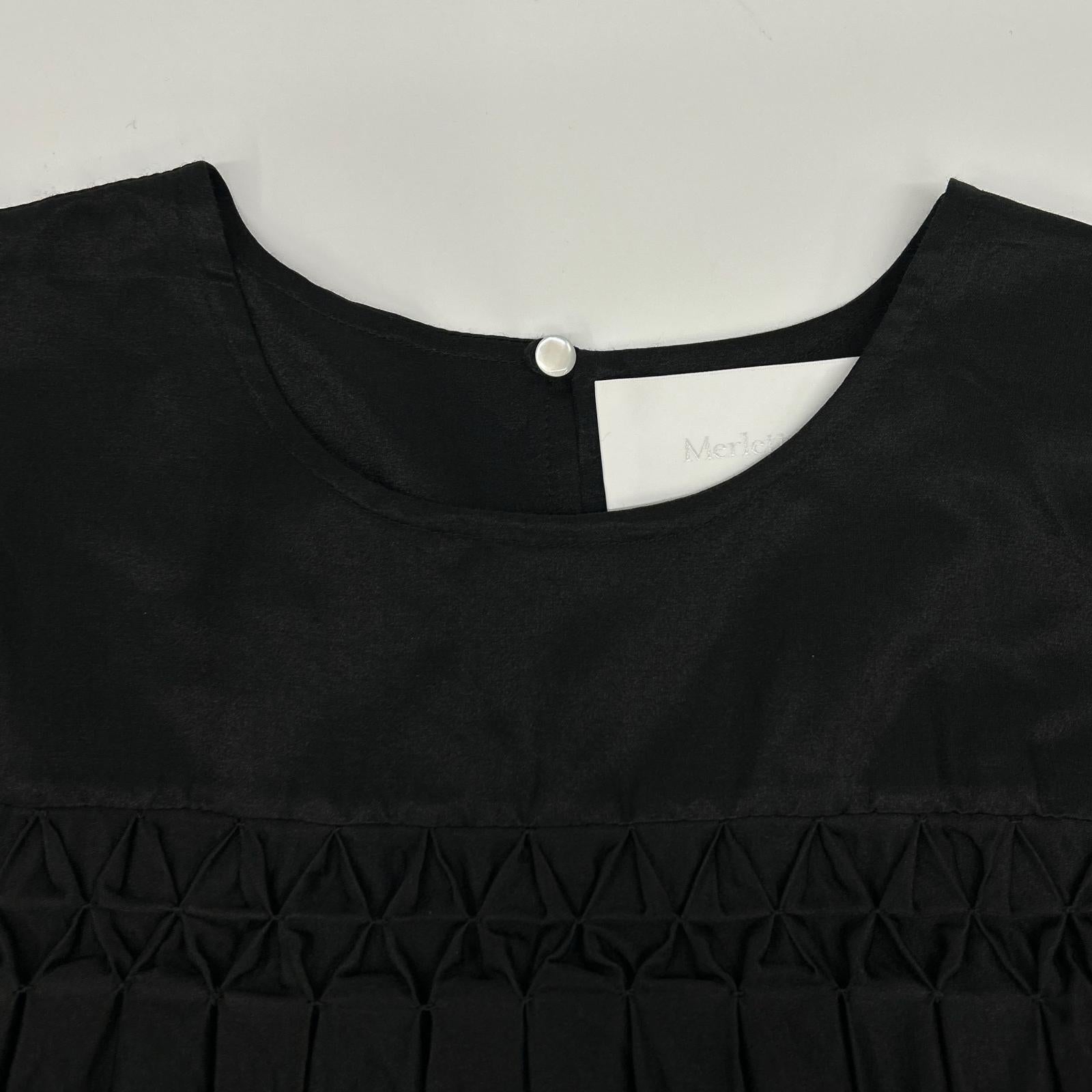 MERLETTE マーレット ブラック BODEN ティアードギャザーワンピース ワンピース