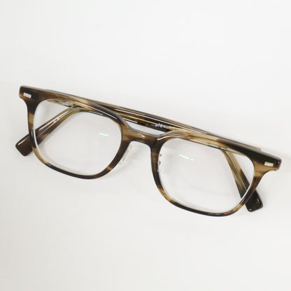 E5 eyevan イーファイブアイヴァン 【美品】p18(52) AB 度入りレンズ ウェリントン アイウェア 眼鏡