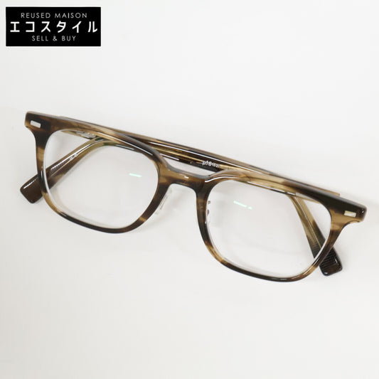 E5 eyevan イーファイブアイヴァン 【美品】p18(52) AB 度入りレンズ ウェリントン アイウェア 眼鏡
