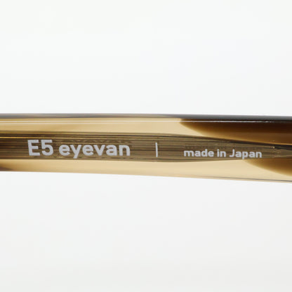 E5 eyevan イーファイブアイヴァン 【美品】p18(52) AB 度入りレンズ ウェリントン アイウェア 眼鏡