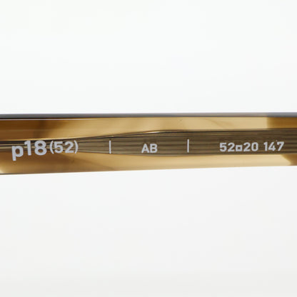 E5 eyevan イーファイブアイヴァン 【美品】p18(52) AB 度入りレンズ ウェリントン アイウェア 眼鏡