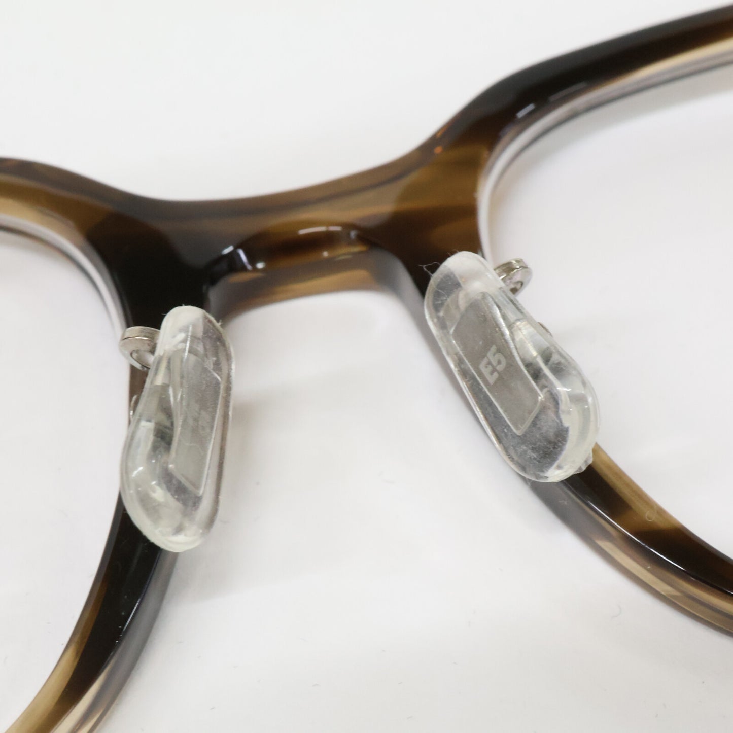 E5 eyevan イーファイブアイヴァン 【美品】p18(52) AB 度入りレンズ ウェリントン アイウェア 眼鏡