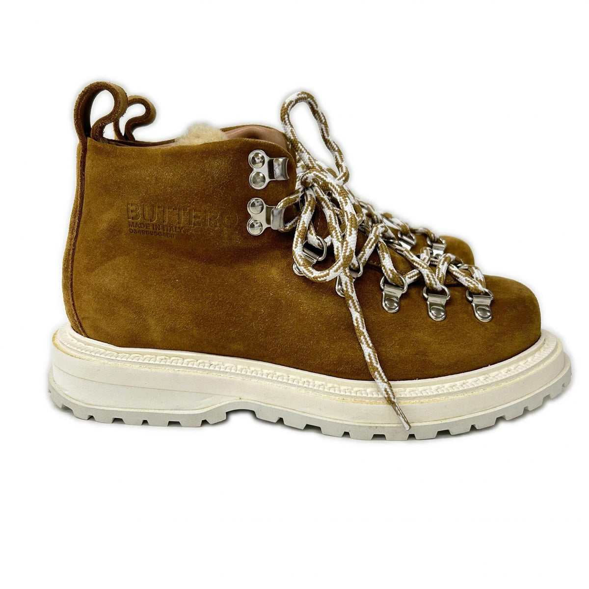 BUTTERO [like new] B8682 shearling tongue suede ankle hiking boots shoes